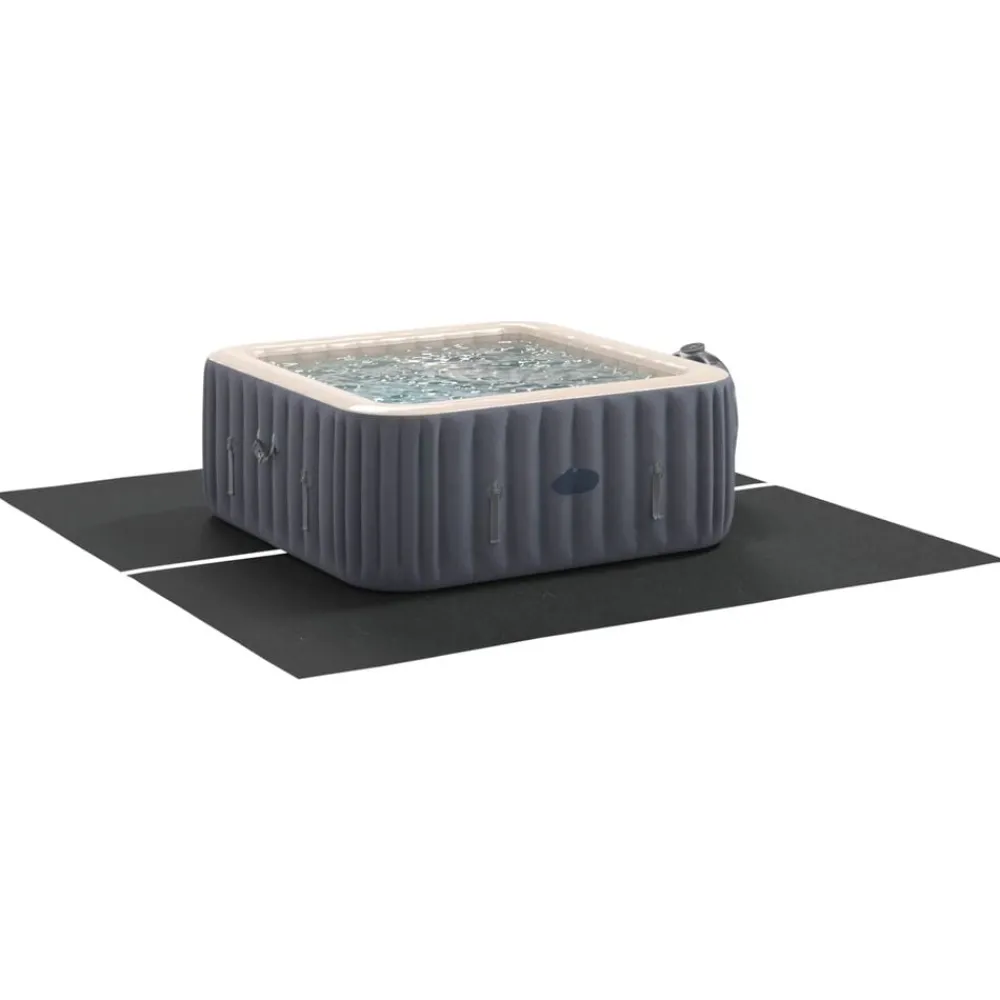 Piscine & Spa-vidaXL Tapis de piscine 274 x 274 x 0,1 cm Tissu non tissé Noir
