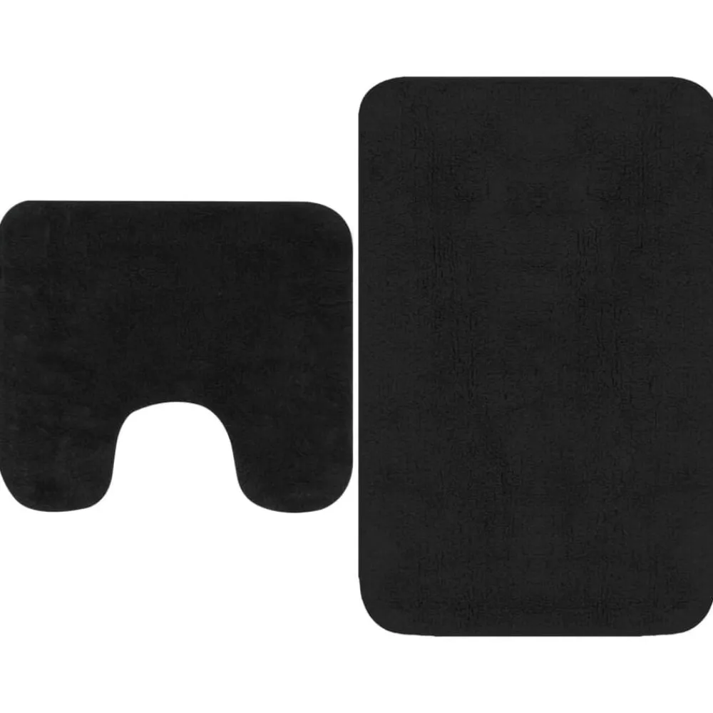 vidaXL Tapis de salle de bain 2 pcs Tissu