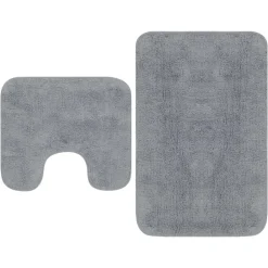 vidaXL Tapis de salle de bain 2 pcs Tissu