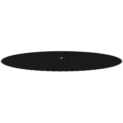 vidaXL Tapis de saut Tissu Noir pour trampoline rond de 4,57 m