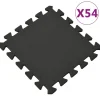 vidaXL Tapis de sol 54 pcs 4,86㎡ Mousse EVA Noir