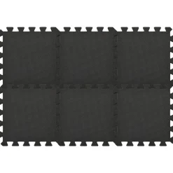vidaXL Tapis de sol 54 pcs 4,86㎡ Mousse EVA Noir
