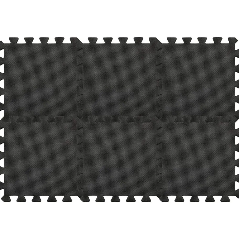 vidaXL Tapis de sol 54 pcs 4,86㎡ Mousse EVA Noir