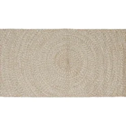 vidaXL Tapis de surface Rectangulaire Naturel et Blanc 60 x 110 cm