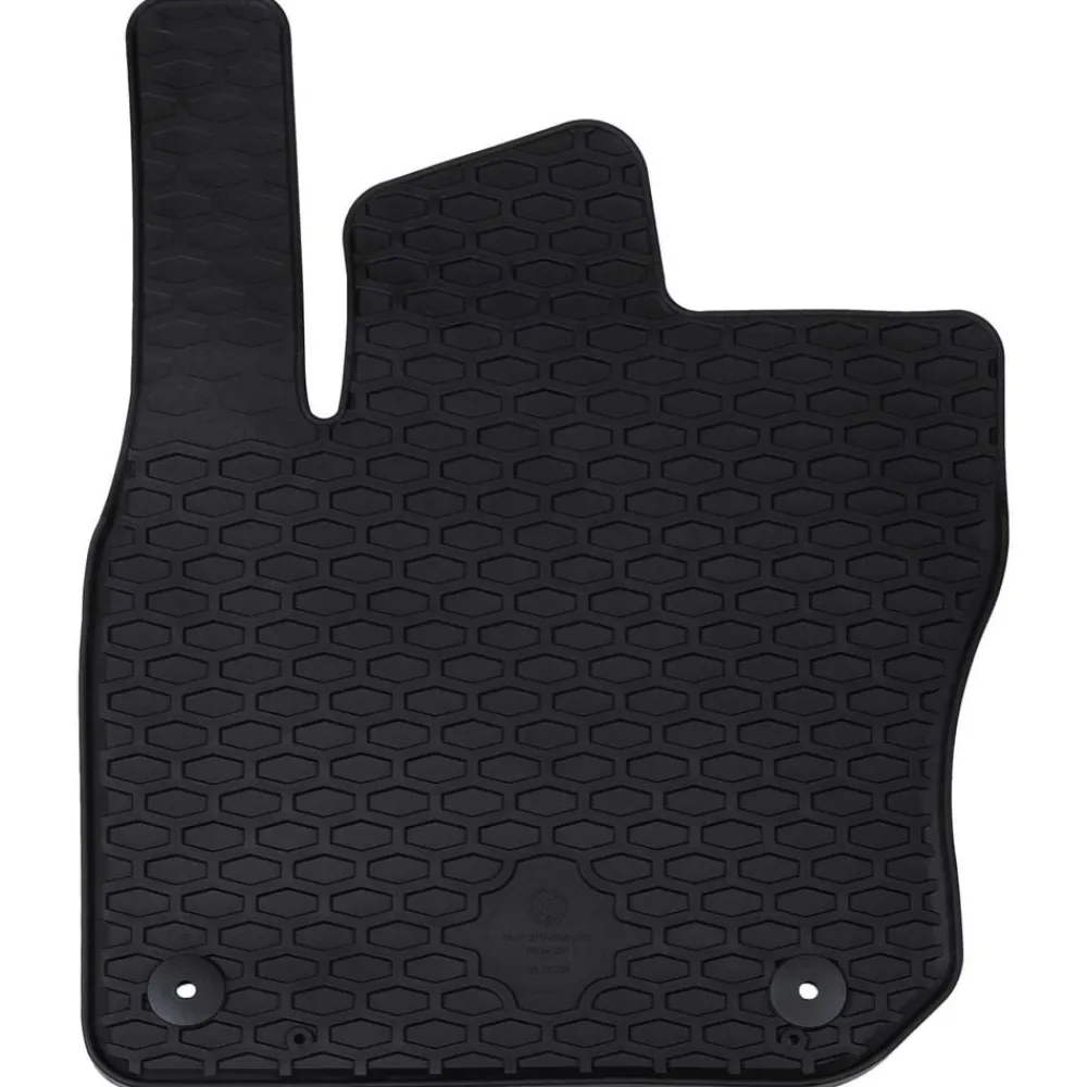 vidaXL Tapis de voiture 4 pcs Noir Caoutchouc