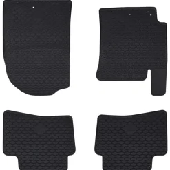 vidaXL Tapis de voiture 4 pcs Noir Caoutchouc