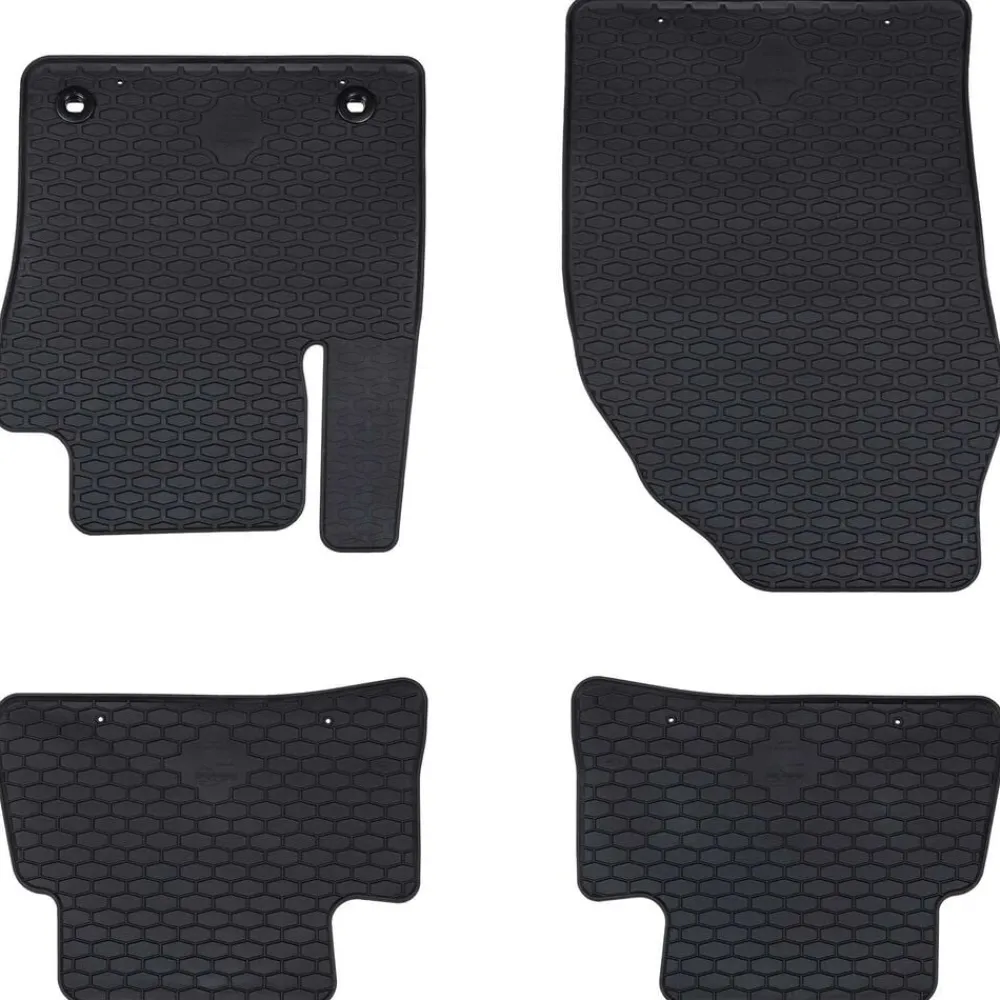 vidaXL Tapis de voiture 4 pcs Noir Caoutchouc