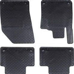 vidaXL Tapis de voiture 4 pcs Noir Caoutchouc