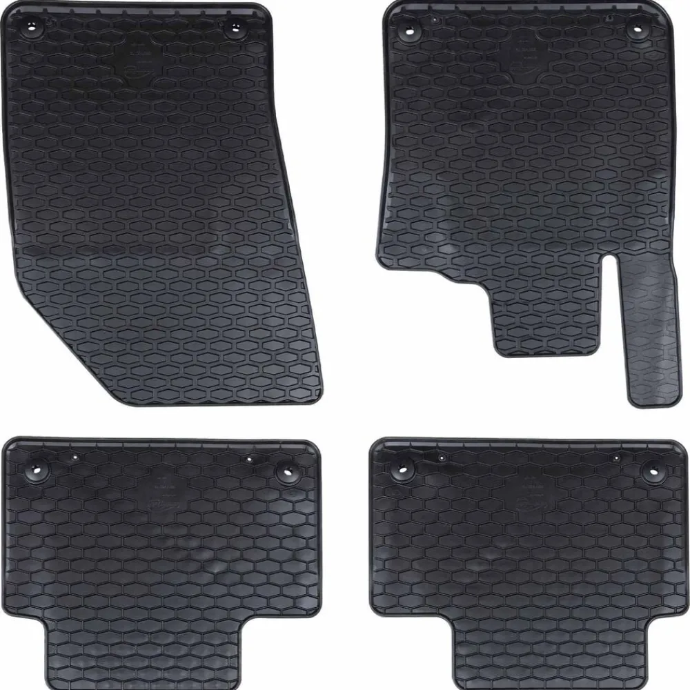 vidaXL Tapis de voiture 4 pcs Noir Caoutchouc