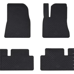vidaXL Tapis de voiture 4 pcs Noir Caoutchouc