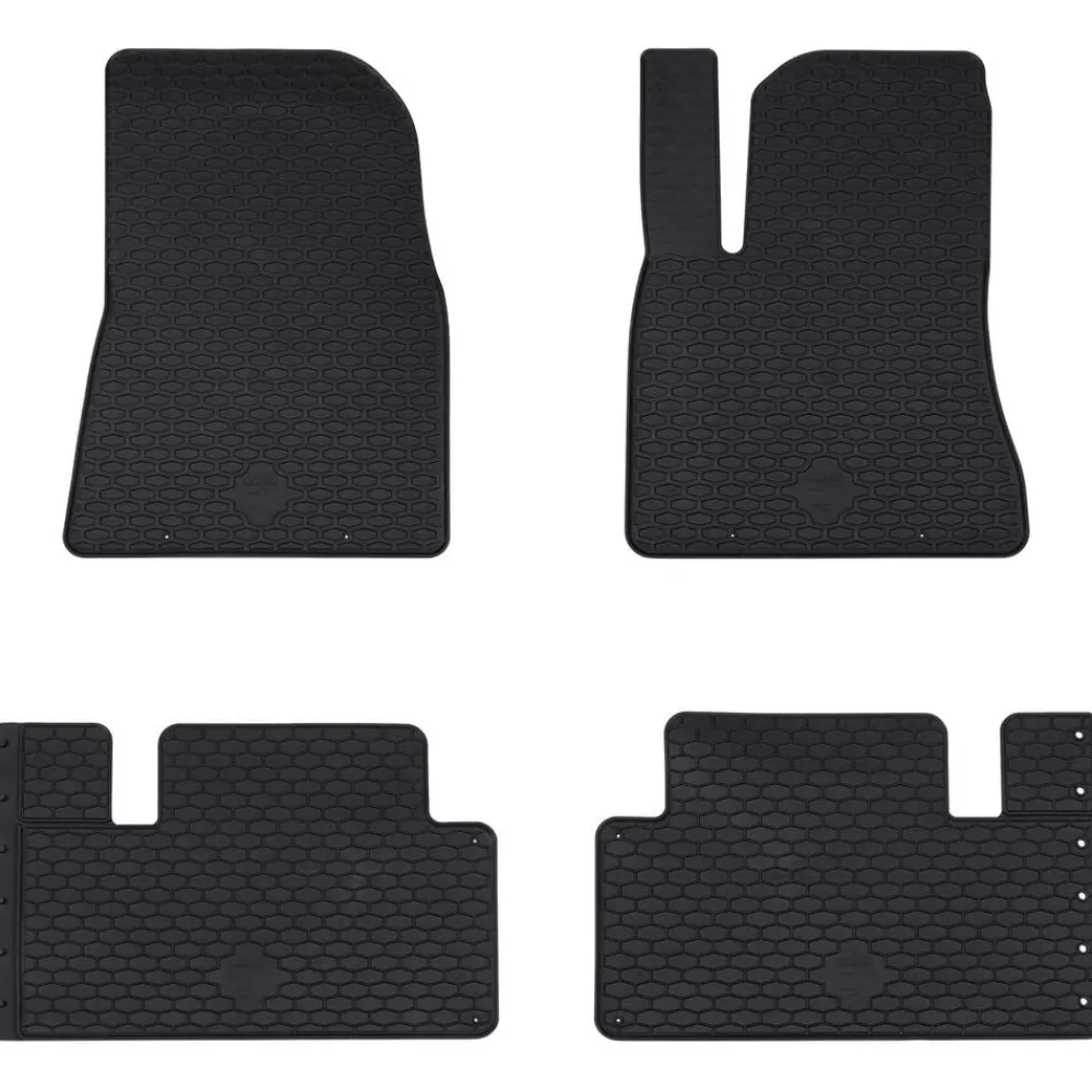 vidaXL Tapis de voiture 4 pcs Noir Caoutchouc
