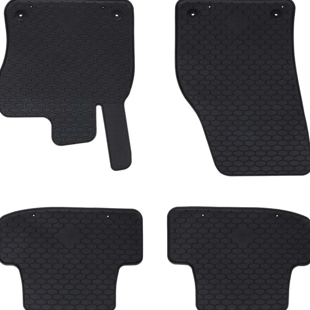 vidaXL Tapis de voiture 4 pcs Noir Adapté pour AUDI Q2 2017 Caoutchouc