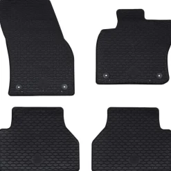 Pièces Détachées Pour Véhicules-vidaXL Tapis de voiture 4 pcs Noir Adapté pour VW CADDY 2020-