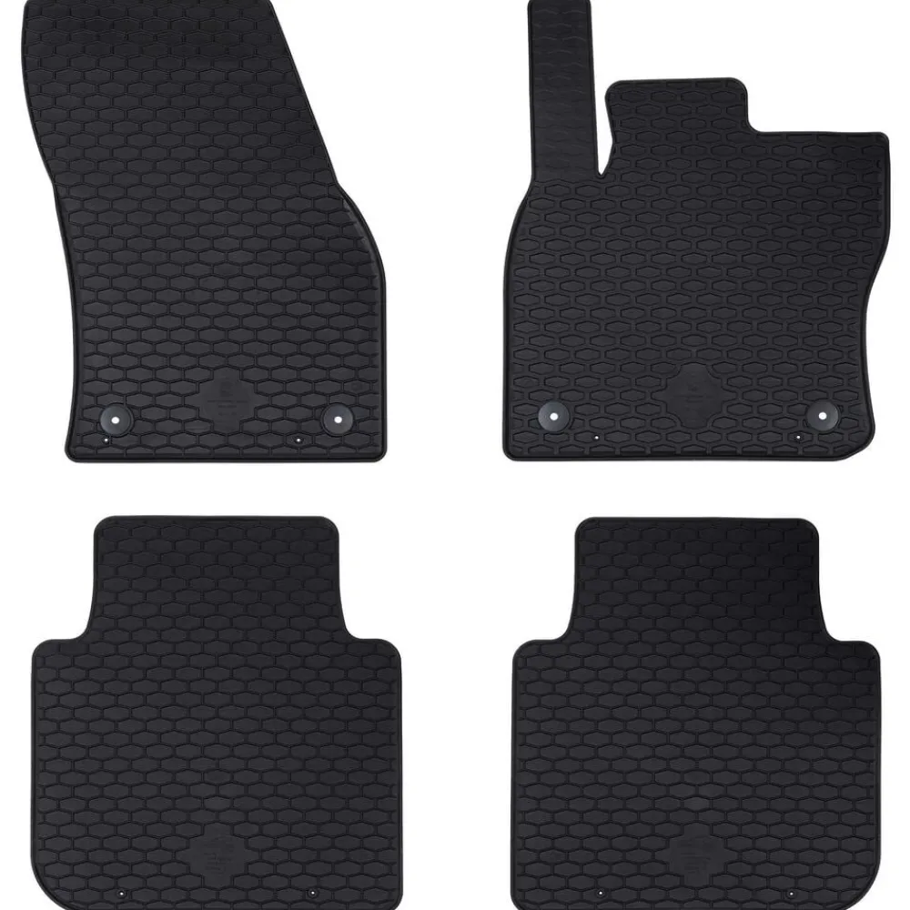 vidaXL Tapis de voiture 4 pcs Noir adapté pour Škoda KODIAQ 2017-2023