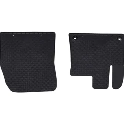 vidaXL Tapis de voiture 2 pcs Noir Caoutchouc