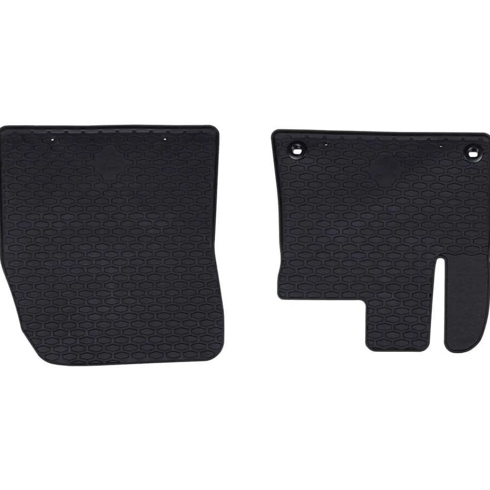 vidaXL Tapis de voiture 2 pcs Noir Caoutchouc