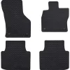 vidaXL Tapis de voiture 4 pcs Noir Caoutchouc