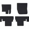 vidaXL Tapis de voiture 4 pcs Noir Caoutchouc