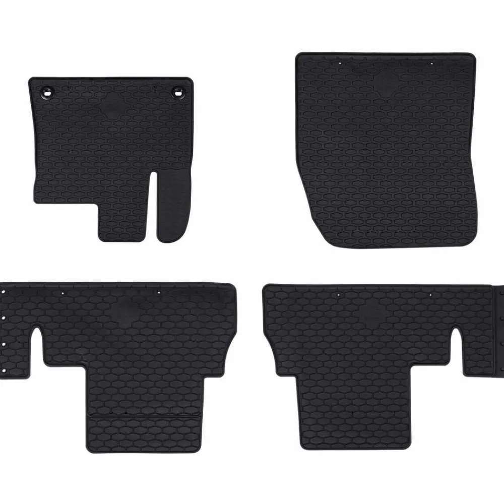 vidaXL Tapis de voiture 4 pcs Noir Caoutchouc