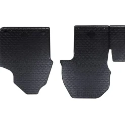 vidaXL Tapis de voiture 2 pcs Noir Caoutchouc