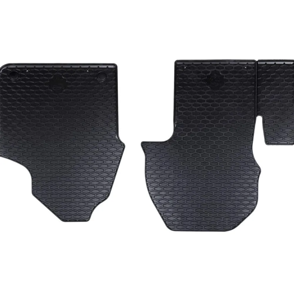 vidaXL Tapis de voiture 2 pcs Noir Caoutchouc