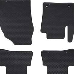 vidaXL Tapis de voiture 4 pcs Noir Caoutchouc