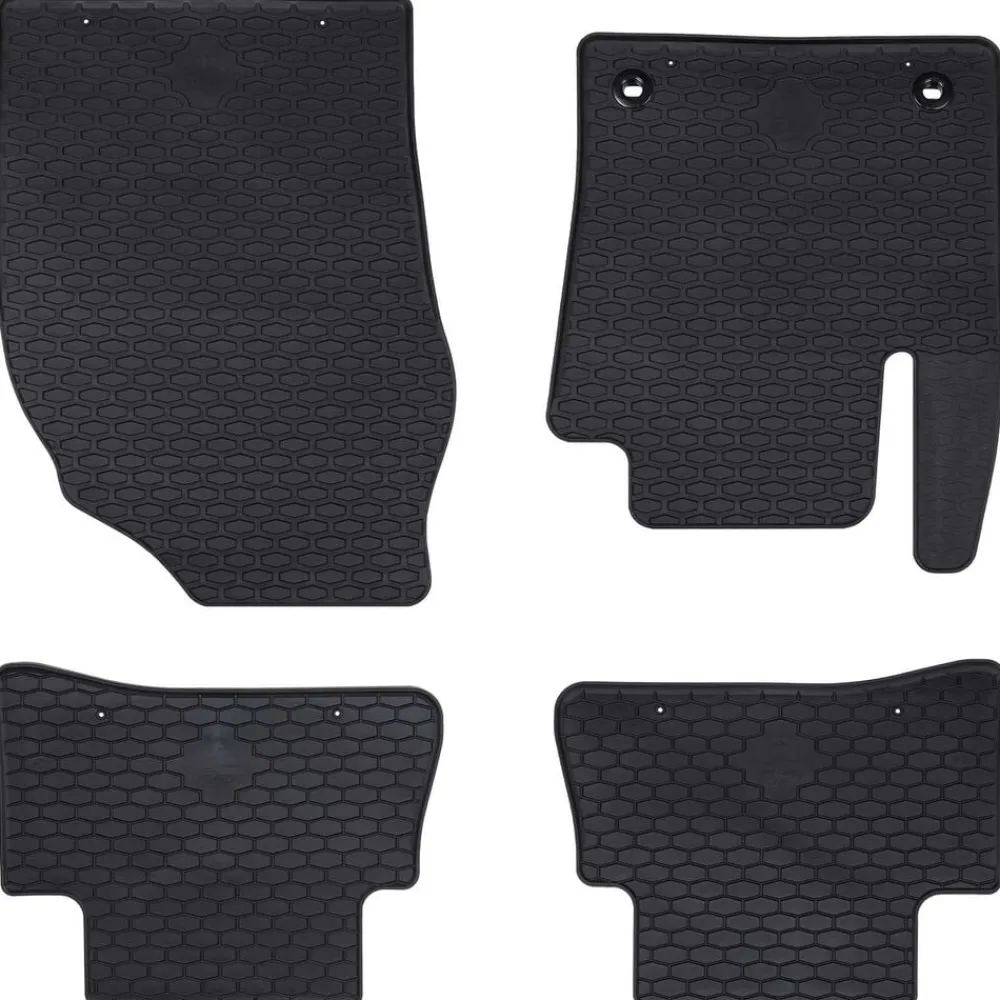 vidaXL Tapis de voiture 4 pcs Noir Caoutchouc