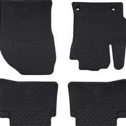 vidaXL Tapis de voiture 4 pcs Noir Caoutchouc