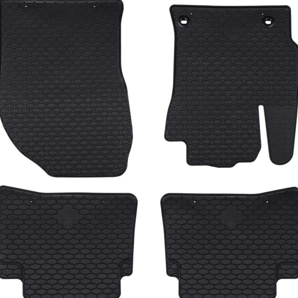 vidaXL Tapis de voiture 4 pcs Noir Caoutchouc
