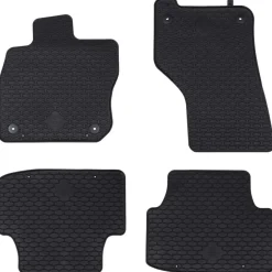 vidaXL Tapis de voiture 4 pcs Noir Caoutchouc