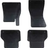 vidaXL Tapis de voiture 4 pcs Noir Caoutchouc