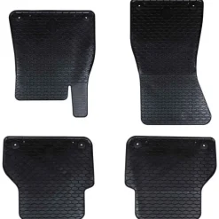 vidaXL Tapis de voiture 4 pcs Noir Caoutchouc
