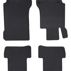 vidaXL Tapis de voiture 4 pcs Noir Caoutchouc