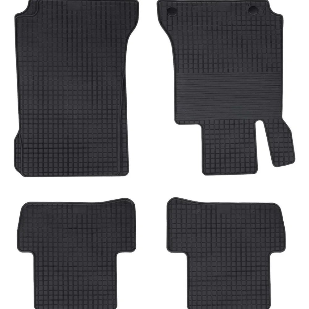 vidaXL Tapis de voiture 4 pcs Noir Caoutchouc