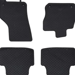 vidaXL Tapis de voiture 4 pcs Noir Caoutchouc