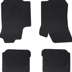vidaXL Tapis de voiture 4 pcs Noir Caoutchouc