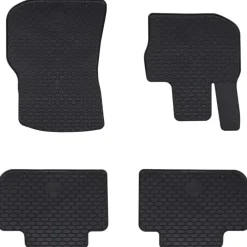 vidaXL Tapis de voiture 4 pcs Noir Caoutchouc