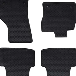 vidaXL Tapis de voiture 4 pcs Noir Caoutchouc