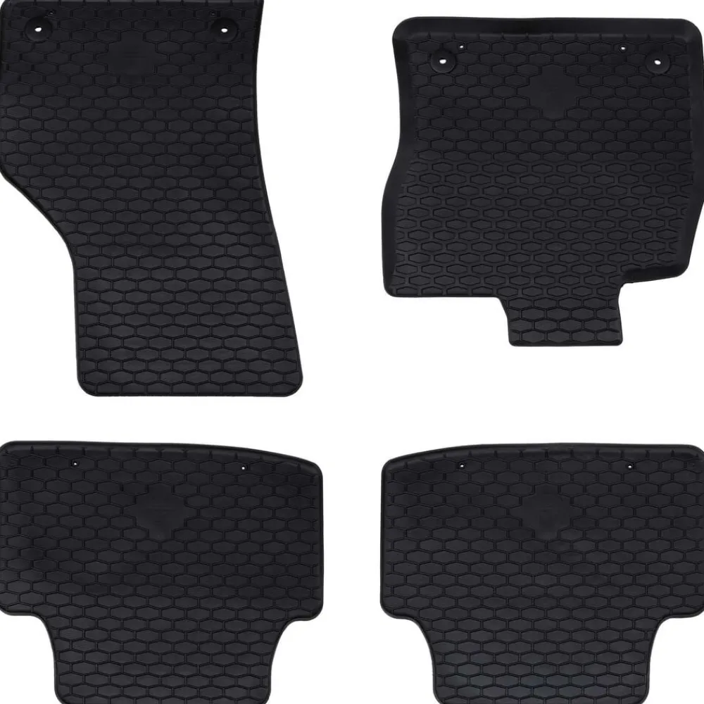 vidaXL Tapis de voiture 4 pcs Noir Caoutchouc