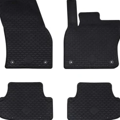 Pièces Détachées Pour Véhicules-vidaXL Tapis de voiture 4 pcs Noir Compatible avec Seat ATECA 2016-