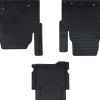 Pièces Détachées Pour Véhicules-vidaXL Tapis de voiture 3 pcs Noir Convient pour TRANSIT CUSTOM 2023-