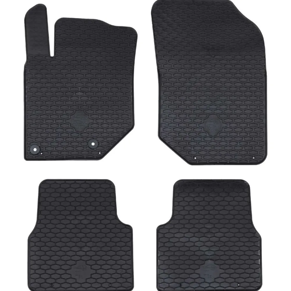 vidaXL Tapis de voiture 4 pcs Noir Convient pour C4 2021- Caoutchouc