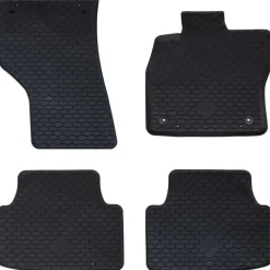 Pièces Détachées Pour Véhicules-vidaXL Tapis de voiture 4 pcs Noir compatible avec le siège LEON 2020-