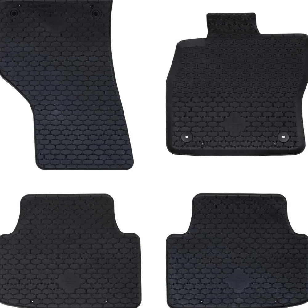 Pièces Détachées Pour Véhicules-vidaXL Tapis de voiture 4 pcs Noir compatible avec le siège LEON 2020-