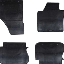 vidaXL Tapis de voiture 4 pcs Noir Caoutchouc