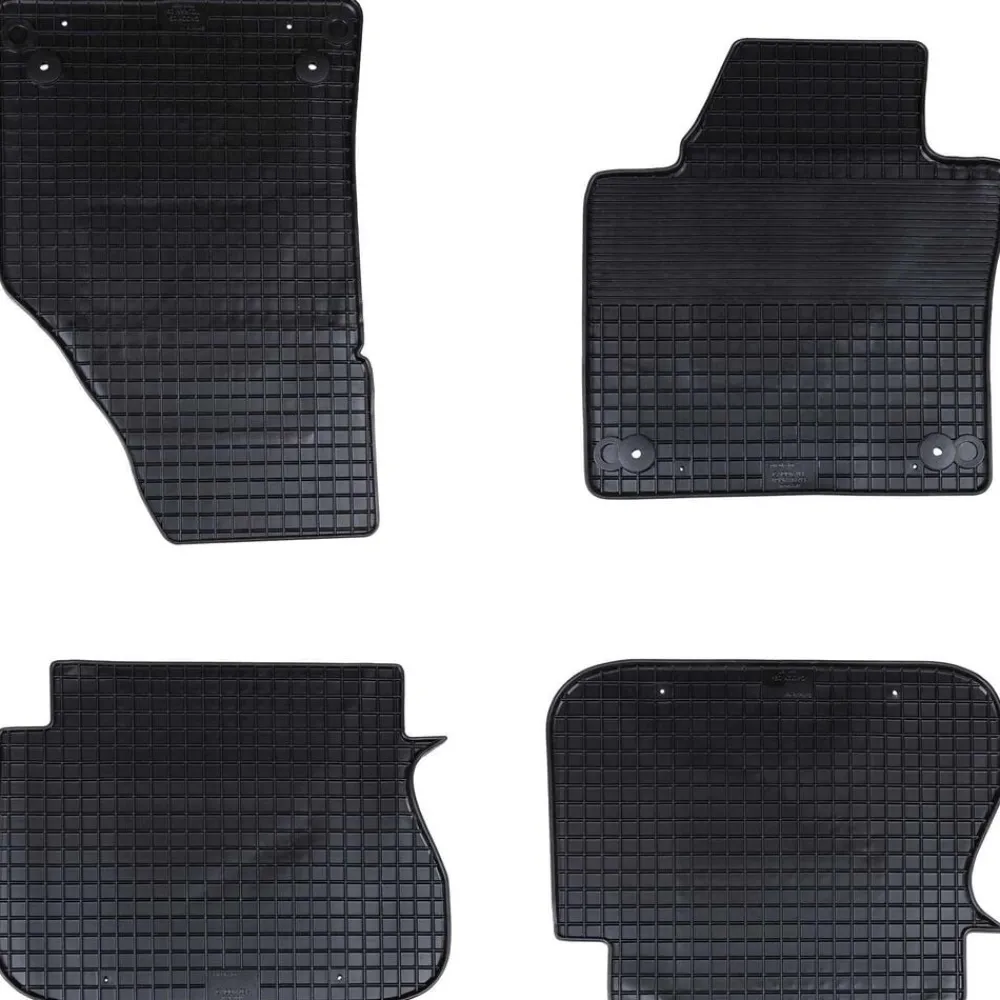 vidaXL Tapis de voiture 4 pcs Noir Caoutchouc