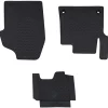 vidaXL Tapis de voiture 3 pcs Noir Caoutchouc