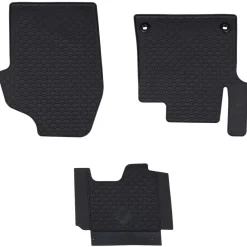 vidaXL Tapis de voiture 3 pcs Noir Caoutchouc