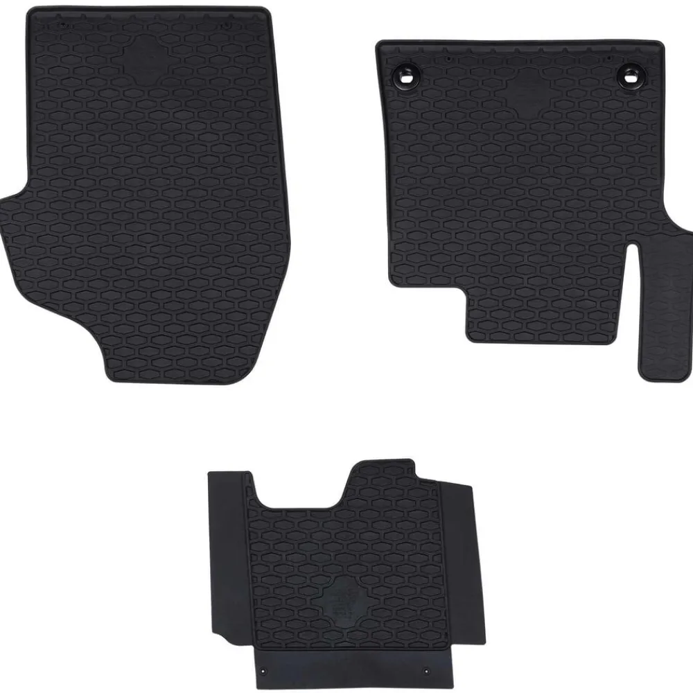 vidaXL Tapis de voiture 3 pcs Noir Caoutchouc