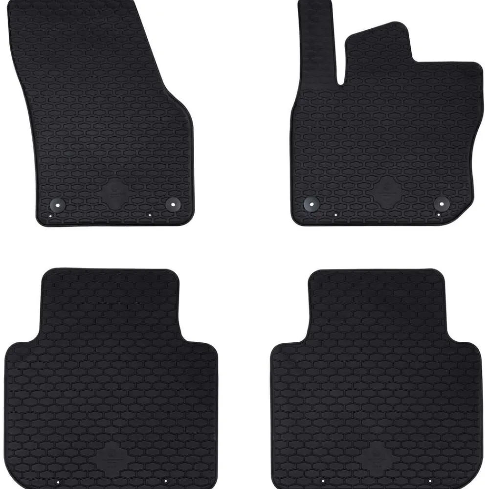 vidaXL Tapis de voiture 4 pcs Noir Adapté pour Škoda KODIAQ TDI 2024-
